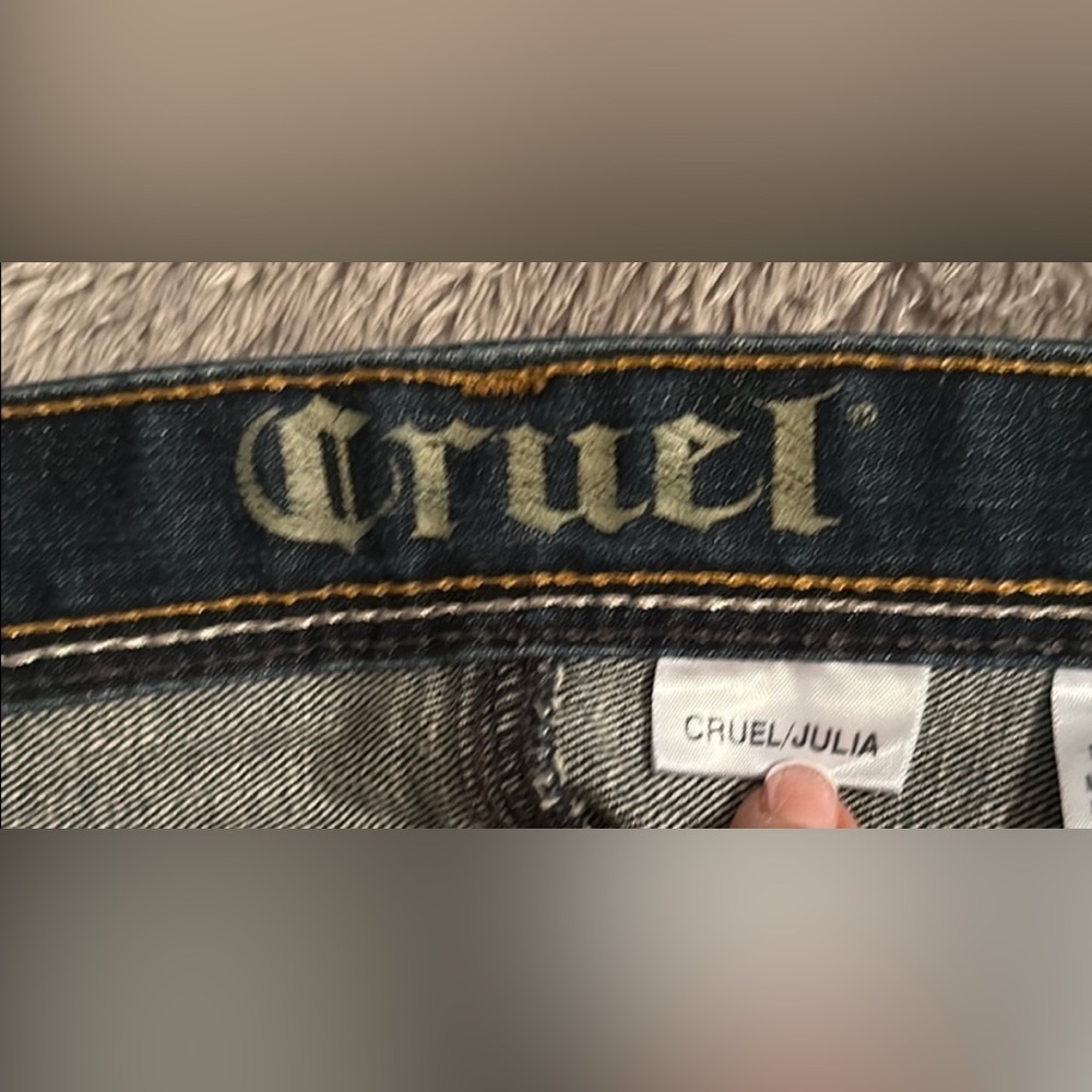Cruel Girl Julia Mid Rise Slim Fit Bootcut Women's Blue Jeans Size 11R - Picture 2 of 10